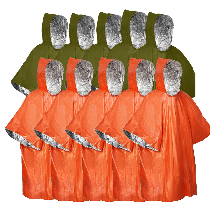Emergency Poncho Rain - 3/5'li Paket Acil Durum Panço Seti