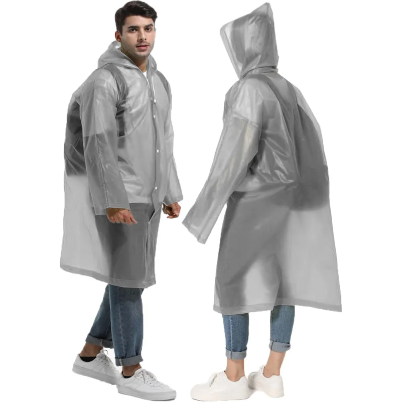 Emergency Poncho Rain - Tek Kullanımlık Yetişkinler İçin Yeniden Kullanılabilir