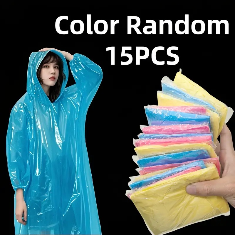15/30 Adet Rastgele Renkli Tek - Emergency Poncho Rain incelemesi ve fiyatı